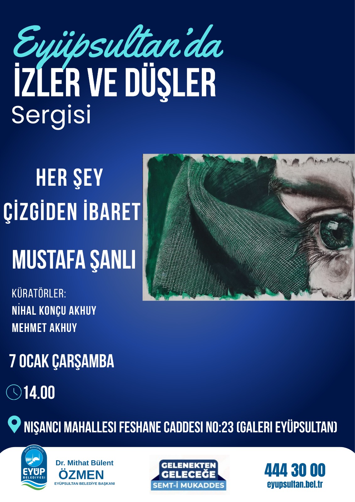 Eyüpsultan'da İzler ve düşler herşey çizgiden ibaret sergisi Ocak 2026